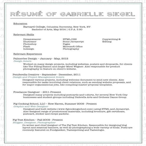 My Resume and Portfolio