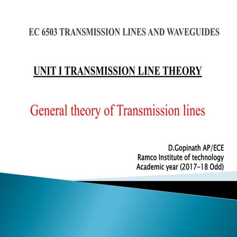 General theory of transmission lines