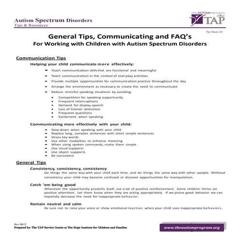 Strategies for Enhancing Communication in Autism | PDF