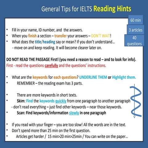 General tips for ielts   reading