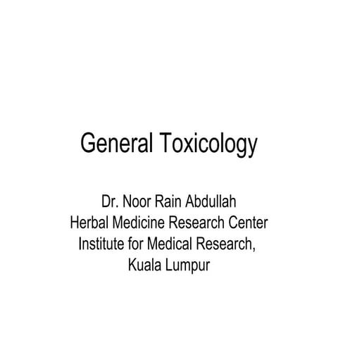 General toxicology