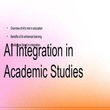 Integrating Artificial Intelligence in Academic Studies: Benefits ...