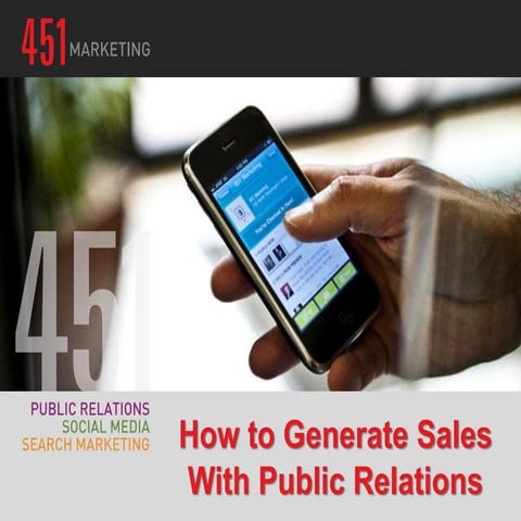 Generate Sales Using Public Relations