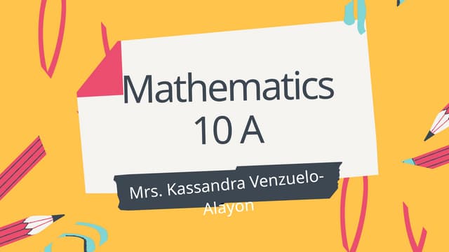 Generating-Patterns: Arithmetic Sequences, Arithmetic Mean,