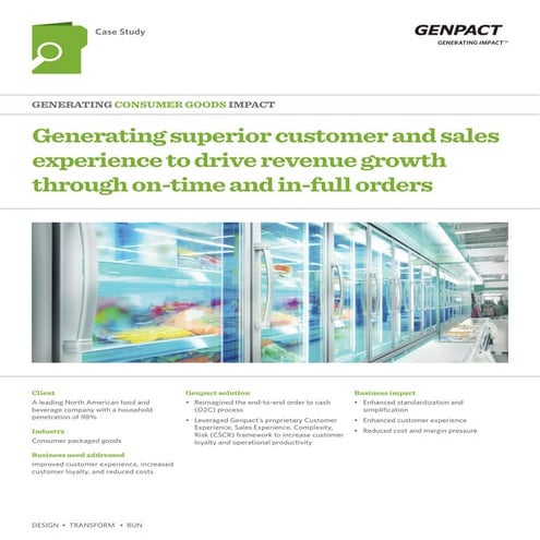 Genpact helps generating superior customer and sales experience to drive reve...