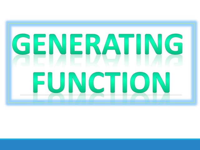 Generating function