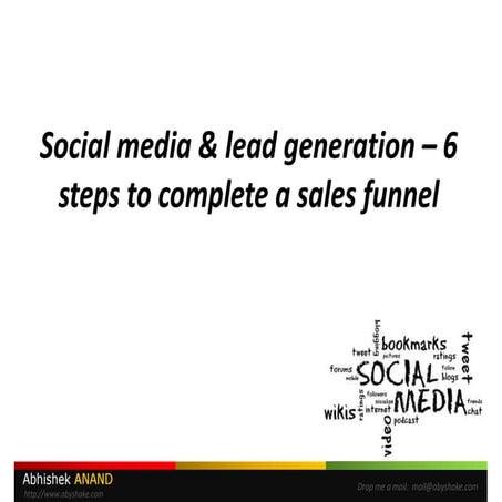 Generating leads using social media channels