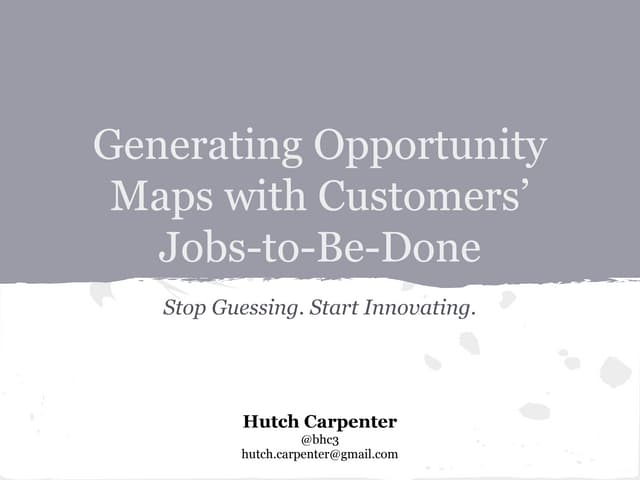 Generating opportunity maps with cu...