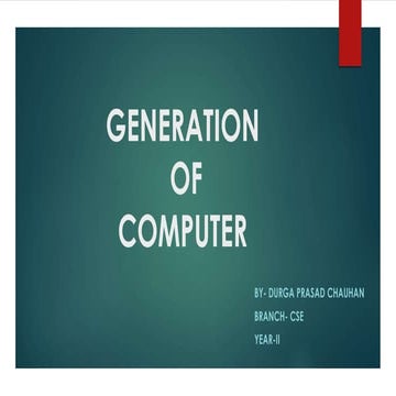Generations Of Computer | PPT