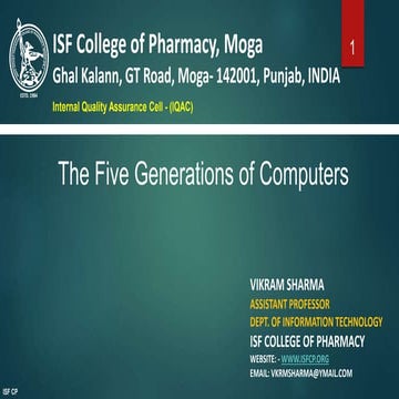 The Five Generations of Computers