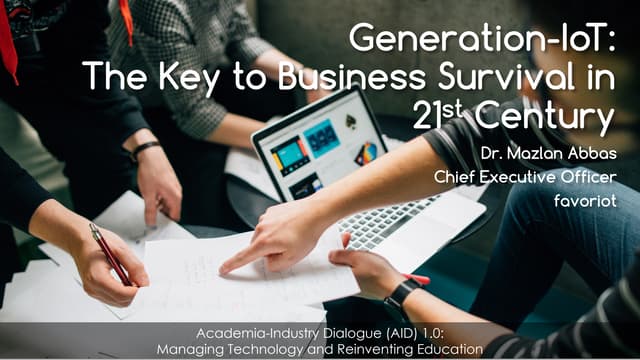Generation-IoT -  The Key to Business Survival in 21st Century