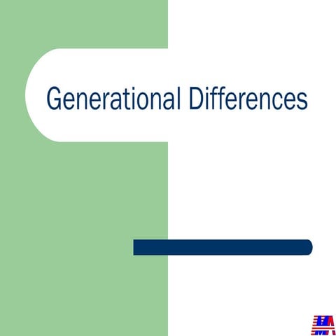 Generational Differences In Workplace [Supervisory Training}