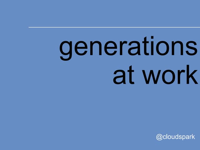 Generational Diversity at Work