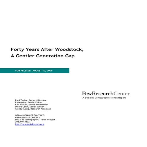 Generation Gap, Pew Research