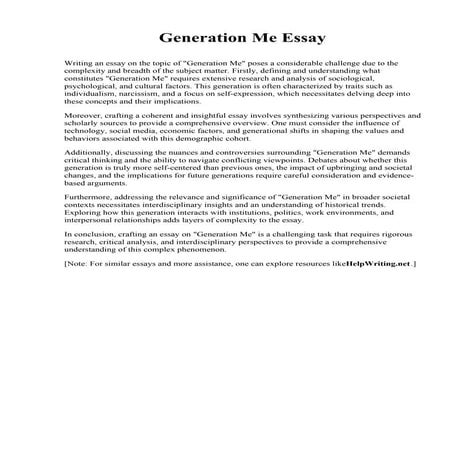 Essays On Generation Gap | PDF