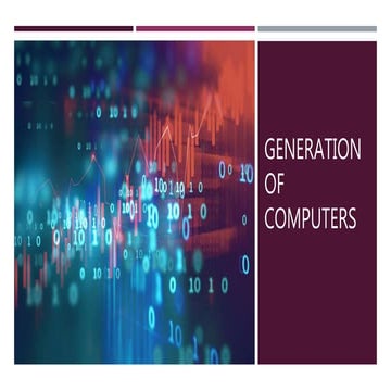 Generation of computers
