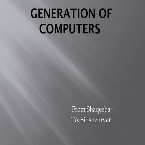 Generation of computers for interview preparation