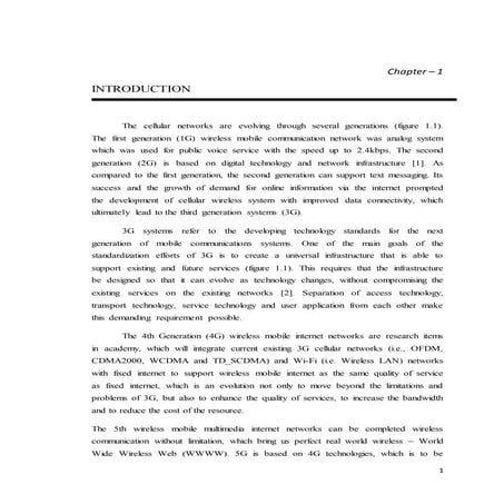 Generation of mobile