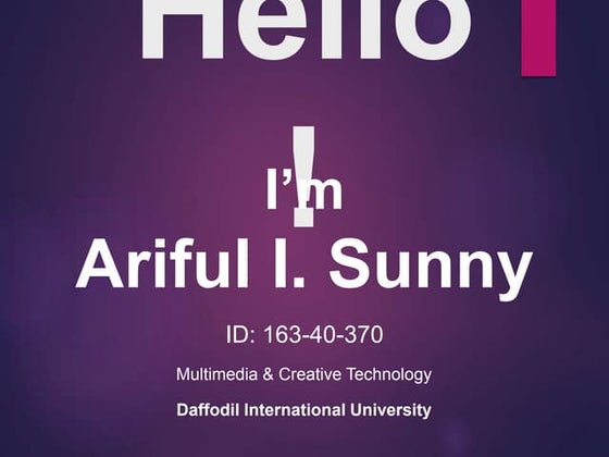 Ariful I. Sunny presentations