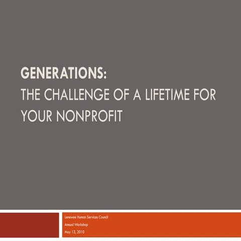 Lenewee County Human Services: Generations