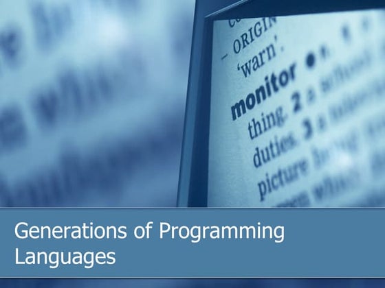 generation of programming language | PPT