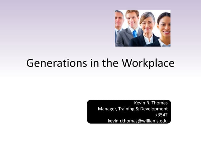 Generations in the workplace