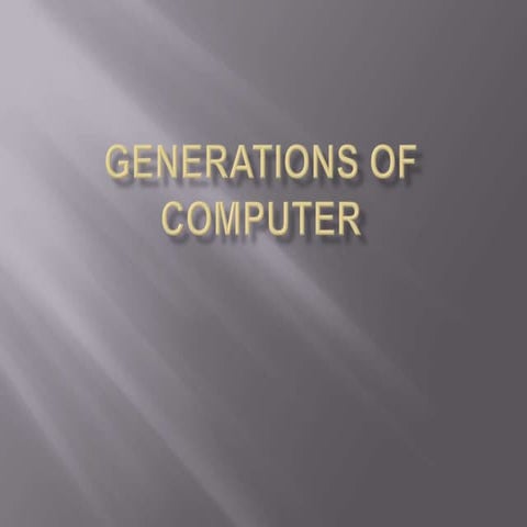 Generations Of Computer