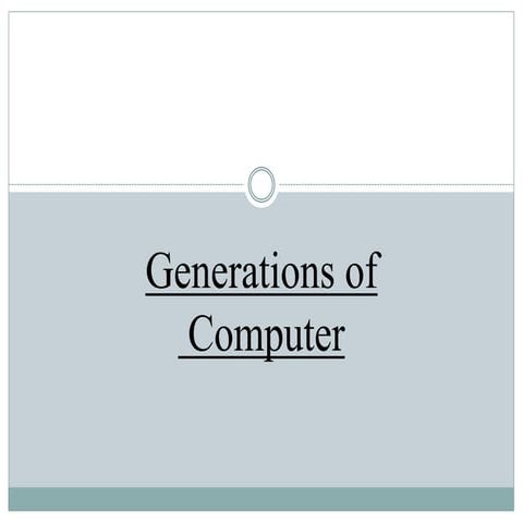 Generations of computer