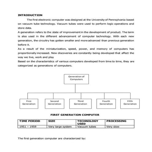 Generations of computers
