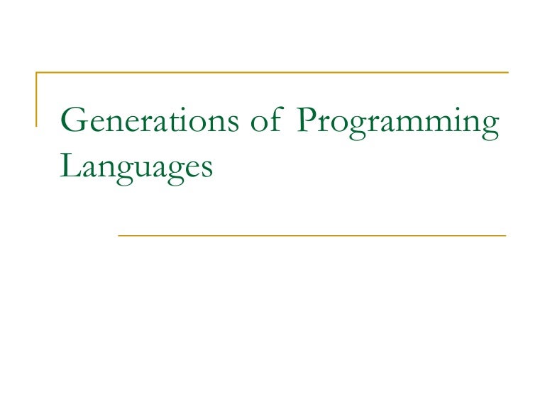 Generations Of Programming Languages image.