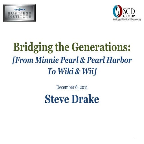 Bridging the Generations in Golf:  Syngenta Business Institute