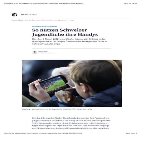 Generation Z auf Social Media: So nutzen Schweizer Jugendliche ihre Handys | ...