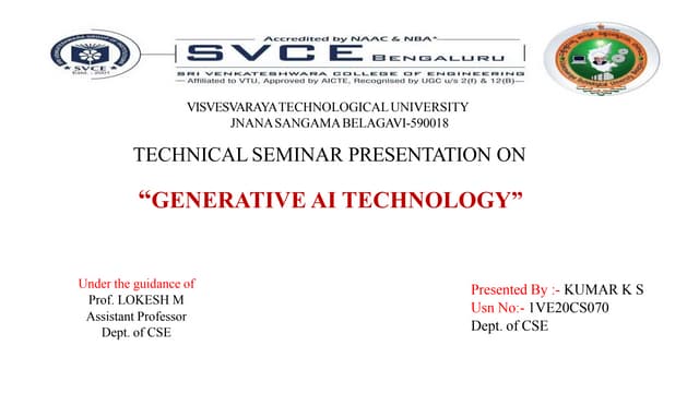 Generative AI or GenAI technology based PPT