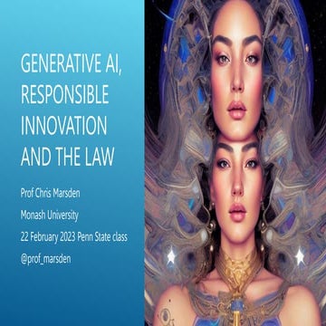 Generative AI, responsible innovation and the law