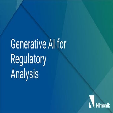 Generative AI for Regulatory Analysis