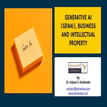 Generative AI (GenAI), Business and Intellectual Property