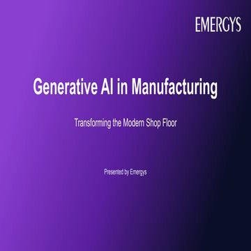 Generative AI in Manufacturing: Transforming the Modern Shop Floor