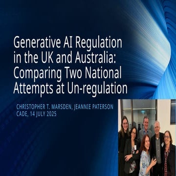 Generative AI Regulation in the UK and Australia CADE Marsden.pptx
