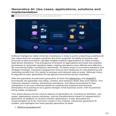 Generative AI Use cases applications solutions and implementation.pdf