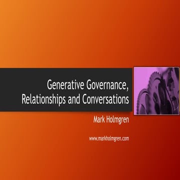 Generative Governance and Conversations