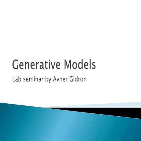 Generative models | PPT
