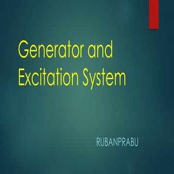 Generator and Excitation system PPT Presentation