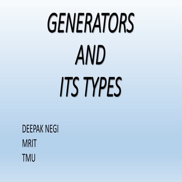 X ray generators and its type