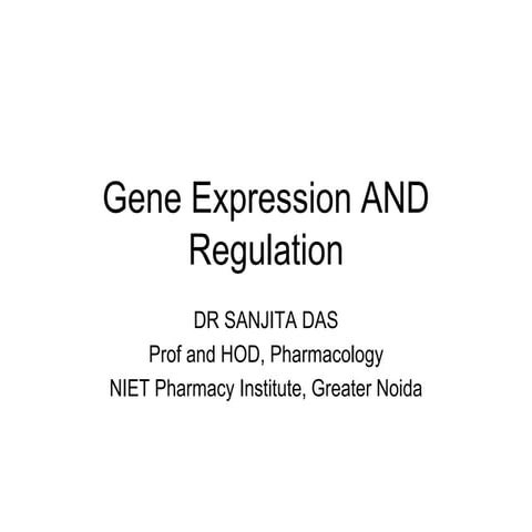 Regulation of gene expression in eukaryotes | PPT