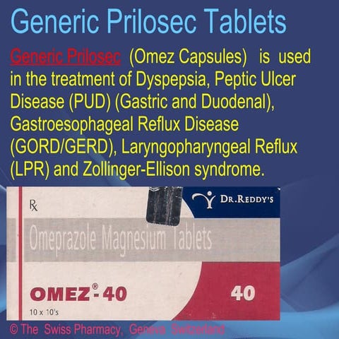 Generic Prilosec Capsules for Treatment of GERD, Gastric & Duodenal Ulcer 