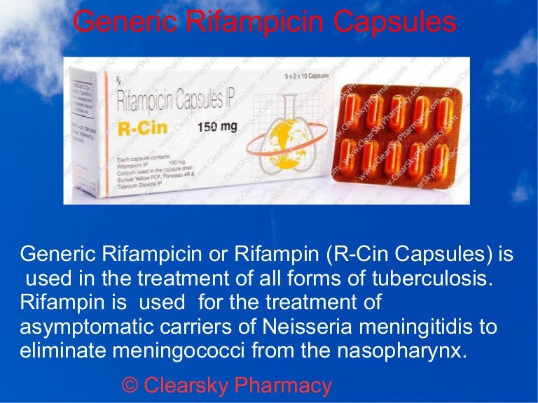 Generic Rifampin Capsules (RCin)
