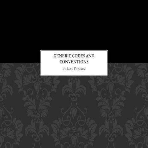 Generic Codes and Conventions of the Thriller Genre