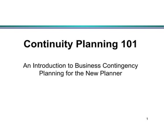 Business Continuity Planning Presentation | PPTX | Insurance | Personal ...