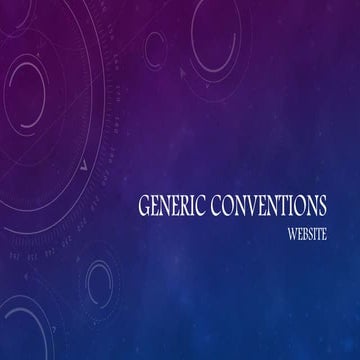 Generic conventions of a website