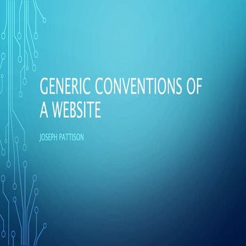 Generic conventions of a website